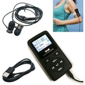 Draagbare Pocket Digitale Dab/Dab + Fm Mini Radio Bluetooth-Compatibel MP3 Speler Met Oortelefoon 1.8 Inch Display screen