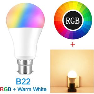 4 Stuks Smart Lamp Bluetooth Lamp E27 Gekleurde Licht 15W Dimbare Rgb Led Lamp B22 Gecontroleerd Door App, sync Naar Muziek, Voor Thuis