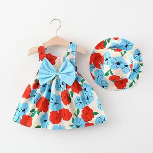 Bear Leader Newborn Baby Summer Dresses Infant Girl Floral Clothes Korean Cute Bow Sleeveless Cotton Princess Party Outfits