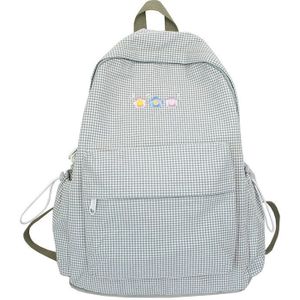 Hocodo Rugzak Vrouwen Canvas Rugzak Kleine Verse Plaid Schoudertassen Grote Capaciteit Schooltassen Tiener Meisje Reistas Mochila