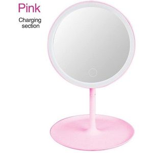 360 ° Rotatie Touch Control Tafel Spiegel Spiegel Lamp Draagbare Lichtgevende Schoonheid Badkamer Vergrootglas Spiegels Led Verlichte Usb