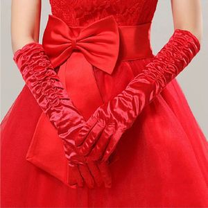 Korte Bruiloft Handschoenen Vingerloze Bruids Handschoenen Voor Vrouwen Bruid Rood Kant Handschoenen Luva De Noiva Wedding Accessorie