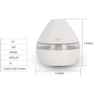 300Ml Luchtbevochtiger Essentiële Olie Diffuser Houtnerf Aromatherapie Diffusers Aroma Purifier Mistmaker Led Licht Voor Thuis