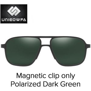 Bijziendheid Optische Magneet Clip Brilmontuur Mannen Clear Recept Brillen Frame Mannelijke UV400 Gepolariseerde Magneet Clip Op Zonnebril