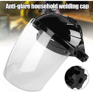 Bescherming Cap Transparante Shield Uv Anti-Shock Half Gezicht Helm Huishoudelijke Lassen Cap Ogen Te Beschermen En gezicht Smr