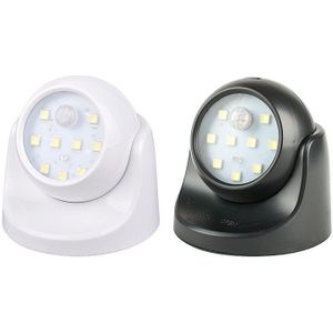 9 LED Draadloze Motion Sensor Nacht Licht 360 Graden Rotatie Nachtlampje Lamp Wandlamp Lamp Batterij Power Auto op Off