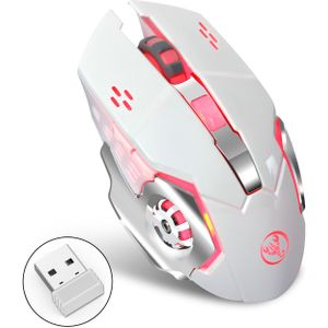 Kleurrijke Lichtgevende Muis Spel 2.4G Oplaadbare Draadloze Muis Met Ingebouwde 600mA