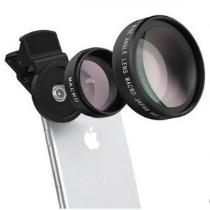 Telefoon Lens Kit 0.45X Groothoek + 10X Macro Lens Clip-On Mobiel Camera Zonder Donkere Hoek Voor Iphone huawei Voor Mobiele Telefoon