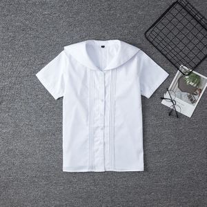Wit Katoen Japanse Midden Hoge Student School Jurk Voor Meisjes JK Uniformen Zeilers Pak Korte Mouwen Wit Shirt Vrouwen Tops