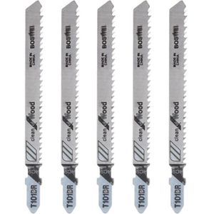 5 Pcs T101BR Hcs 100 Mm Decoupeerzaagbladen Schoon Voor Hout Gelamineerd Board Snijden