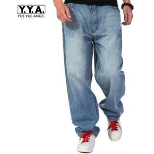 Grote Maat Man Losse Hip Hop Wassen Blauwe Jeans Baggy Denim Broek Mannen Casual Klassieke Cowboys Plus Size 30- 46 Pantalon Homme Jean