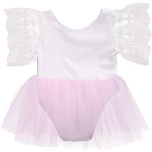 Meisje Kleding Ons Pasgeboren Kids Baby Meisjes Roze Romper Party Kant Tutu Jurk Kleding Outfit 0-3Y