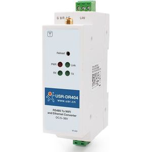 Din-Rail Seriële Poort RS485 Wifi Ethernet Serial Device Server Converter USR-DR404 Ondersteuning Modbus Voor Gegevensoverdracht