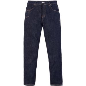 Kuegou 2022 Lente Herfst Jeans Mannen Mode Katoen Gemengd Comfortabele Effen Kleur Broek Plus Size KK-3093