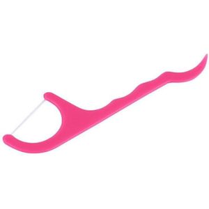 A0ND 20Pcs/Pack Disposable Dental Floss Picks Sticks Interdental Brush 2 In 1 Plastic Toothpick Cleaning Mouth Oral Care Hygiene