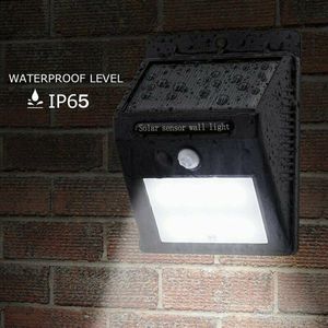 Outdoor Solar Wandlamp Security Lamp Waterdicht Pir Garage Yard Dek