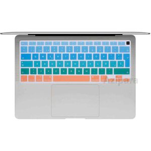 EU Zachte Spaanse Cover voor Macbook Air 13 A2179/Air M1 Chip A2337 EU Spaanse Regenboog Silicon toetsenbord Cover Skin