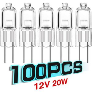 Tsleen 100Pcs 20W Spaarlamp Halogeen Lamp Dc 12V G4 Base Clear Lichten Twee-Pin Jc Type Mini Light Blub