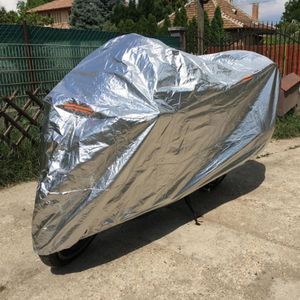 M L XL XXL 3XL 4XL Universal Motorcycle Cover Outdoor UV Protector Fiets Regen Stofdicht Voor Scooter Covers Waterdicht Zilver