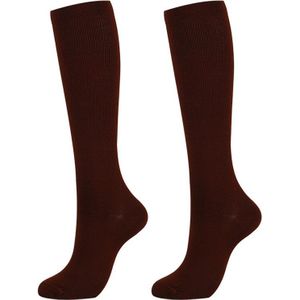 Spatader Lange Sokken Been Relief Pijn Knie Sokken Druk Compressie Kousen Unisex Effen Kleur Dij Hoge Sokken Nylon