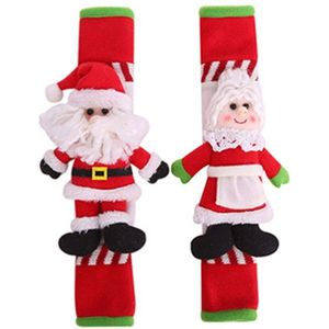 2 Stks/set Santa Koelkast Handvat Covers Magnetron Deur Koelkast Handvat Sets Keuken Apparaat Kerst Decor Keuken Tool