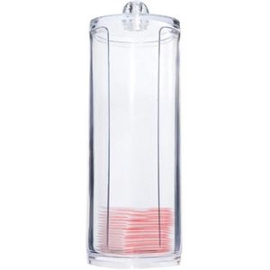 Acryl Wattenstaafje Organizer Box Draagbare Ronde Container Storage Case Make up Wattenschijfjes Q-tip Box Voor Thuis hotel Kantoor
