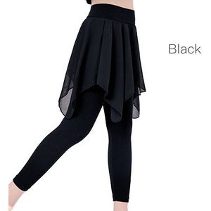 Meisjes Kids Black Ballet Dans Broek Kinderen Modale Broek Met Chiffon Rok Gymnastiek Dance Training Leggings