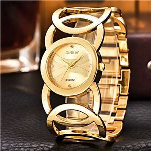 Luxe Dame Gold Horloges Vrouwen Volledige Rvs Horloges Magic Vrouwen Armband Horloge Dames Polshorloge Vrouwelijke Meisje