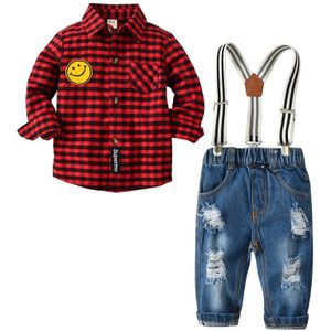 Kinderkleding Jongens Kleding Sets Kinderen Peuter Jongens Knappe Rode Shirt + Bretels Broek Kleding Outfits Baby Gentleman Pak