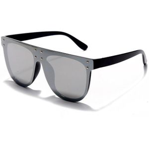 Vierkante Mode Unieke Spiegel Zonnebril Dames Heren Oversized Reflecterende Roze Bril Vrouwelijke Bril UV400