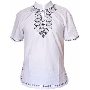 Ropa hombre Unisex Katoen Pan-Afrikaanse Borduurwerk Dashiki Shirt Traditionele Nigeria Inheemse Ankara T-shirt рубашка мужская