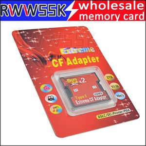Originele Retail Pakket Dual Slot Micro Sd Sdhc Sdxc Tf Naar Cf Adapter Microsd Naar Extreme Compact Flash Type I kaart Tot 256Gb