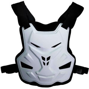Wit Carbon Fiber Hard Shell Motocross Vest Jas Insert armor Borst Wervelkolom Armor Fietsen Slip bescherming gear