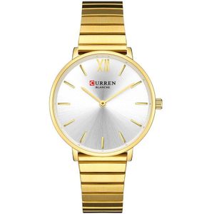 CURREN vrouwen Horloge Mode Vrouwelijke Klok Staal Quartz Horloges voor Dames Jurk Armband Horloge bayan kol saati