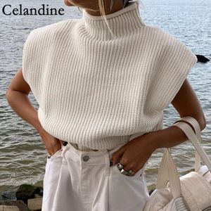 Celandine Coltrui Gebreide Trui Vest Vrouwen Mouwloze Trui Koreaanse Preppy Stijl Mode Casual Jumper Herfst Winter