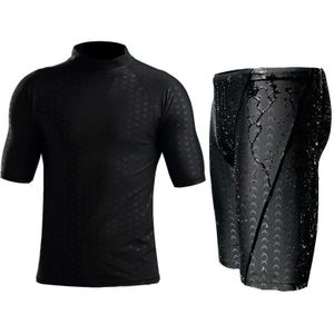 Mannen Korte Mouw Swim Shirt Zwemmen Shorts Wetsuit Set Rashguard Snorkelen Pak Mannen Surfen Badpak Duiken Nat Pak Top Kofferbak