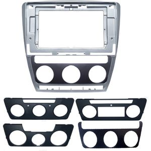5 Stks/set Auto Stereo Radio 10.1 Inch Fascia Frame Adapter 2Din Dvd-speler Panel Dash Frame Voor Skoda Octavia 2004