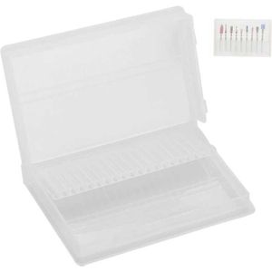 20 Slots Plastic Nail Boor Borstel Opbergdoos Houder Manicure Tool Case Organizer Manicure Snijders Display Stand Rack Nagels