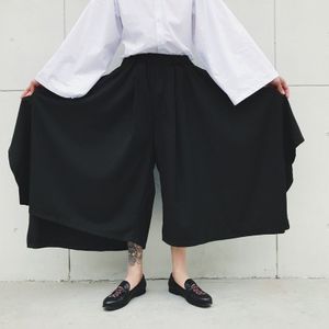 Japan Kimono Stijl Mannen Casual Broek Mode Rok Broek Mannelijke Losse Wijde Pijpen Harem Broek Plus Size Broek
