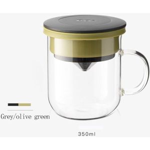 Hoge Borosilicaatglas Wordt Geleverd Met Rvs Trechter Hand Drip Coffee Cup Met Deksel Kantoor En Huishouden Koffie Apparaten