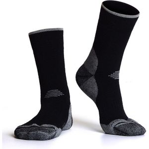 2 Pairs Winter Skiën Sokken Voor Mannen Vrouwen Outdoor Snowboard Wandelen Trekking Sok Zwart Grijs Kleur Dikke Wol Warm Houden sok