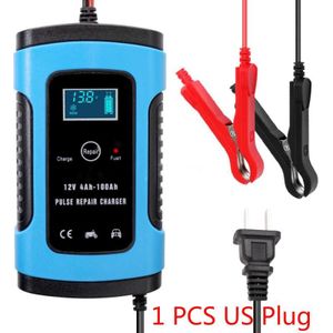 Afull Automatische Auto Acculader 12V 6A Intelligente Snelle Power Opladen Nat Droog Lood-zuur Digitale Lcd Display Car lader