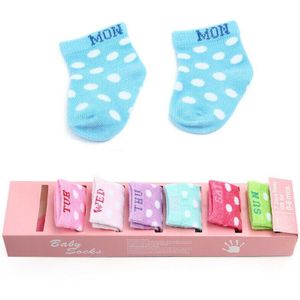 7 Pairs Stevige Katoen Kinderen Sokken Baby Warm Sokken Unisex Kids Korte Sokken Anti Slip Vloer Sokken Voor 0-6M