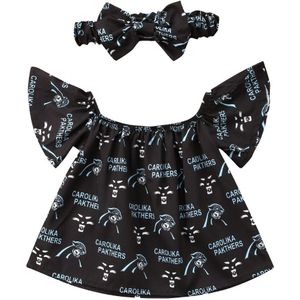 Leuke Pasgeboren Baby Meisjes Off Shoulder T-shirt Blouse Tops Outfit Kleding