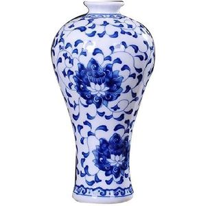 Keramische Vazen Traditionele Chinese Blauw En Wit Porselein Voor Bloemen Een Patroon