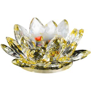 Kristal Lotus Kaars Houders Multicolor Glas Bloem Kaars Thee Licht Houder Boeddhistische Kandelaar Kaarsenhouder Kaars Stand