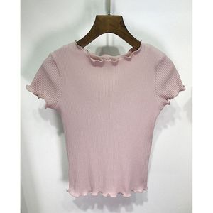 Casual Sport Vrouwelijke T-shirt Verstoorde Ademend Yoga Zachte Korte Mouwen Top Effen Kleur Dagelijkse Stretch T-shirt Vrouwelijke