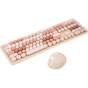 Mofii Zoete Toetsenbord Muis Combo Gemengde Kleur 2.4G Draadloze Toetsenbord Muis Set Circulaire Schorsing Key Cap Voor Pc Laptop