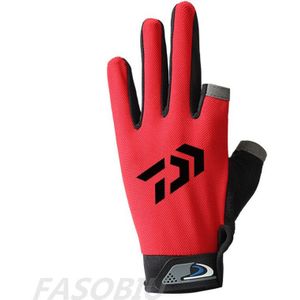 Daiwa 3 Vingers Cut Outdoor Sport Wandelen Handschoenen Lente Katoen Waterdicht Anti-Slip Duurzaam Vissen Handschoen