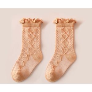 Herfst Winter Warm Baby Sokken Leuke Effen Kleur Lange Baby Peuter Ruche Sokken Zachte Katoenen Elastische Kids Meisje Jongen Floor sokken